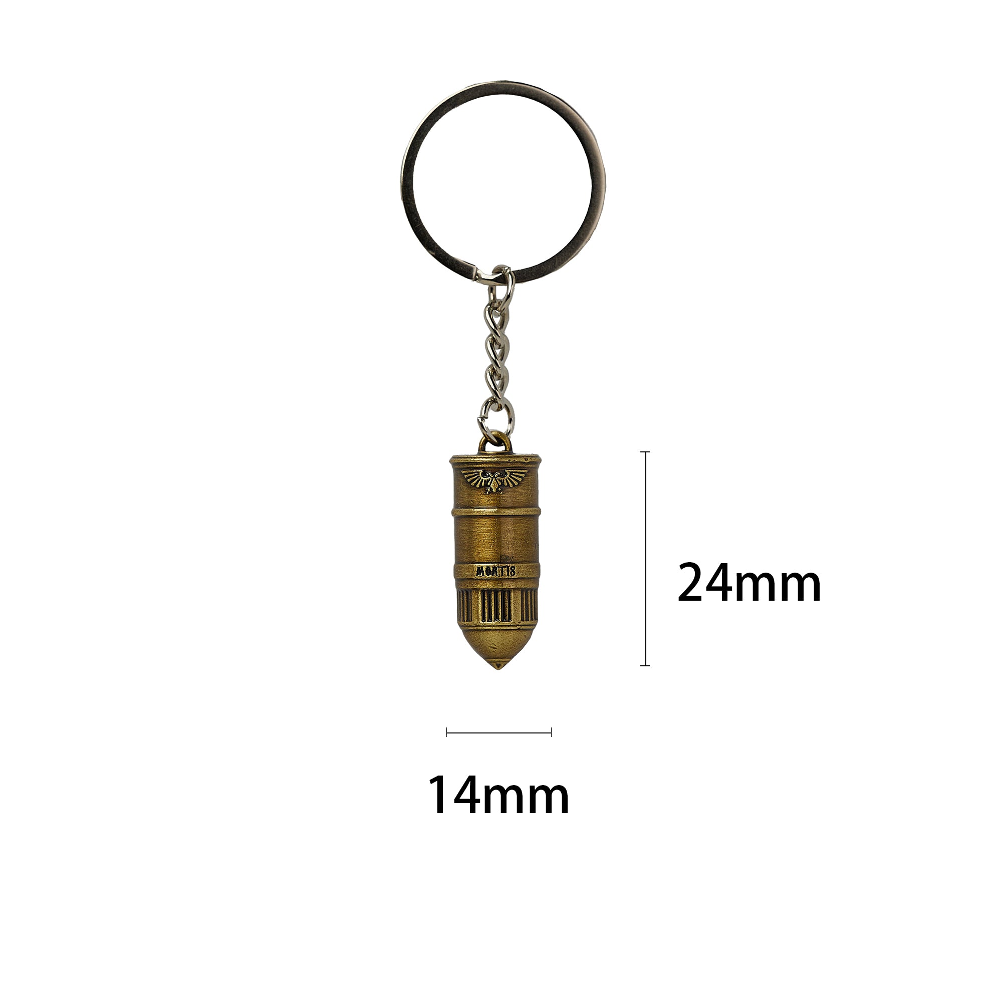 Warhammer Space Marine Bolt Round Keychain bolter bullet
